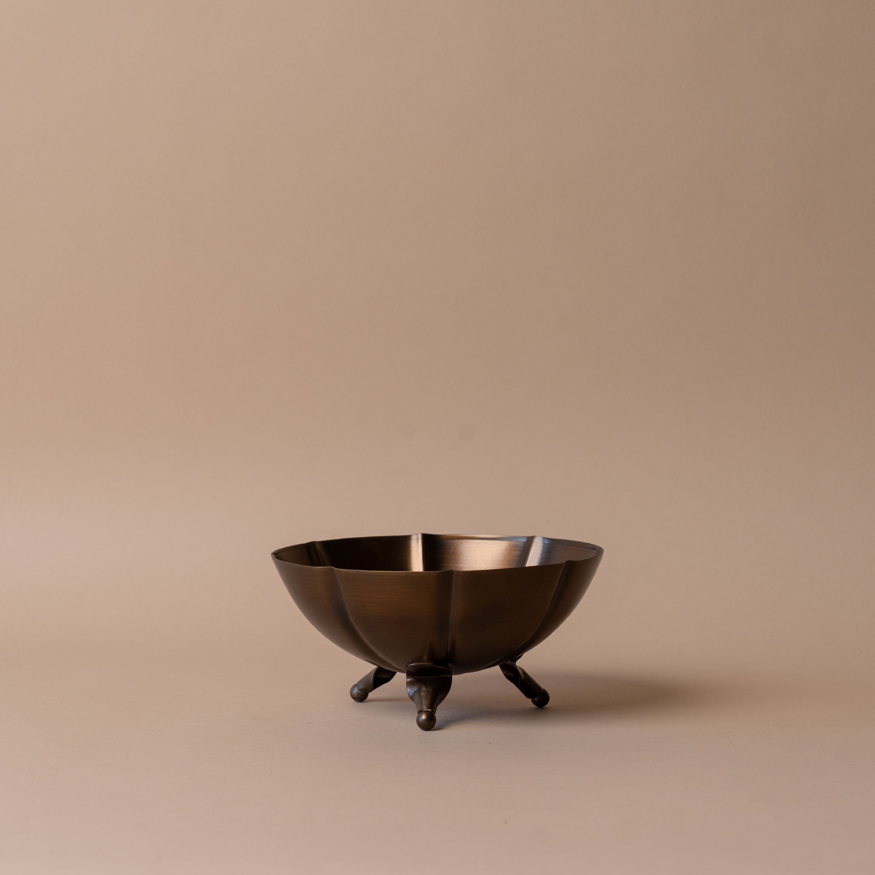 Brass Scallop Footed Bowl bowl Luxe B Co (Faire) Medium