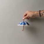 Stoneware Painted Umbrella Ornament CHRISTMAS 2025 Creative Co-op (DYA)