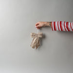 Beige Embroidery Stripe Bow Decorative Objects Luxe B Co (Faire) Small