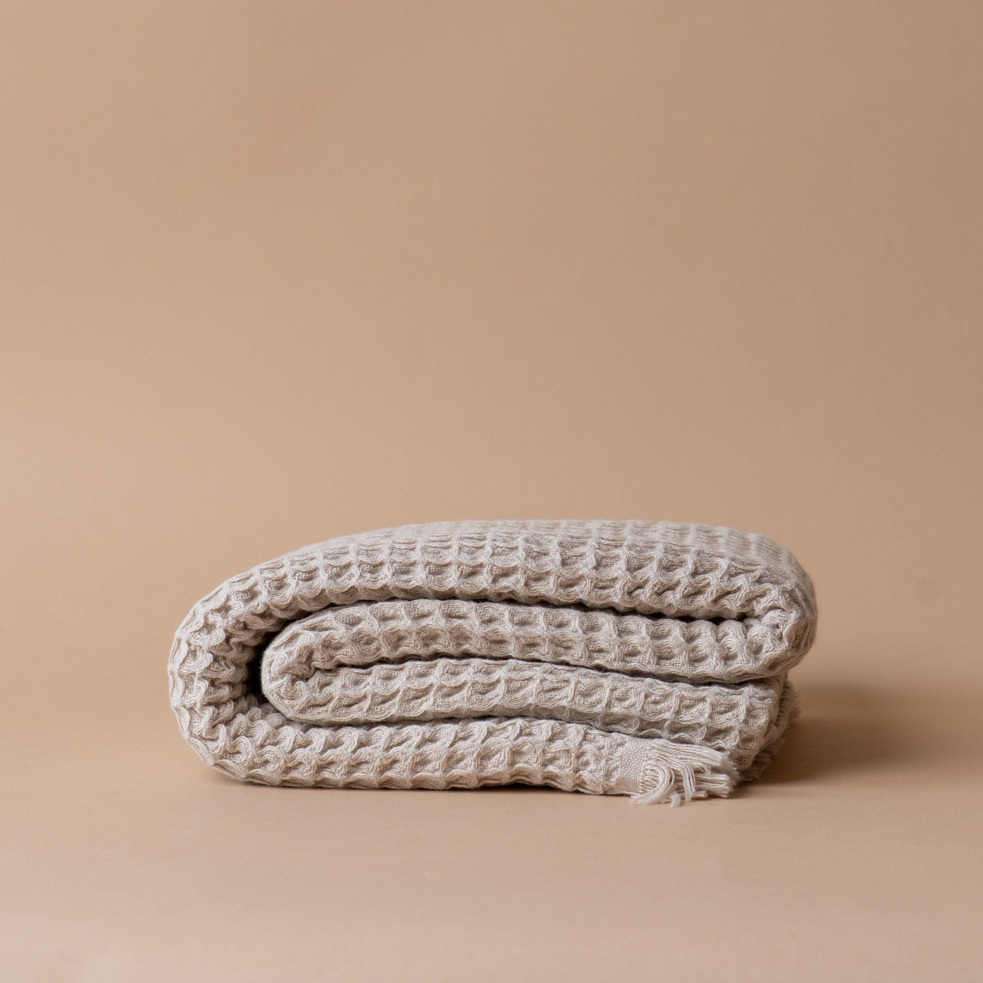 French Waffle Bath Towel bath towel Pokoloko Latte
