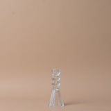 Fluted Clear Glass Candle Holder candle holder Truu Design (Faire)