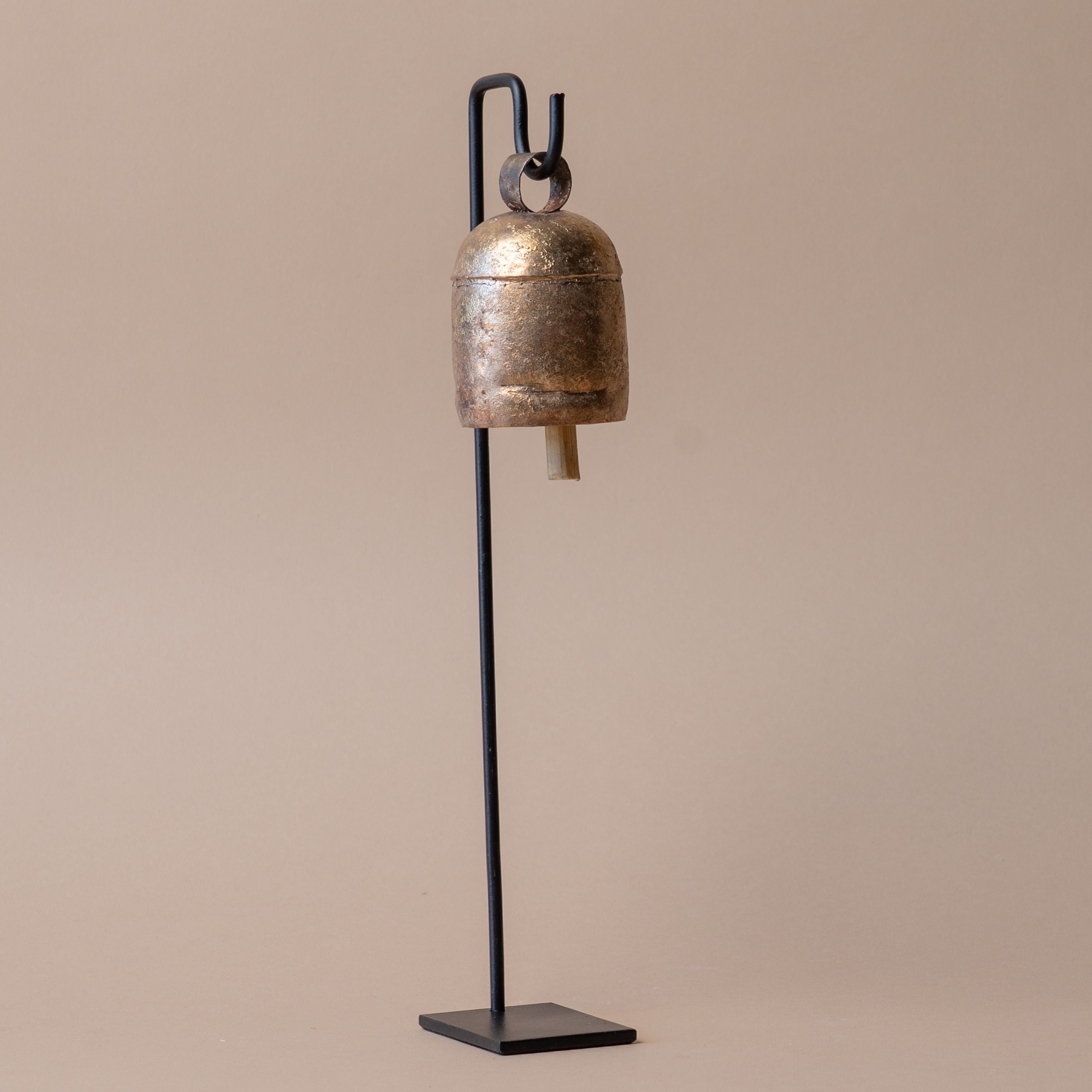 Antiqued Iron Bell on Stand CHRISTMAS 2025 Luxe B Co (Faire) Large