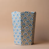 Floral Block Print Waste Basket
