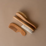 Wooden Hair Brush Set FINNBIRD - brush Peaks & Valleys Baby (Faire)