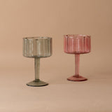 Petal Edge Wine Glass wine glass Rosha Living Inc (Faire) Pink