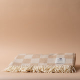 Supersoft Beige Check Wool Blanket blanket McNutt