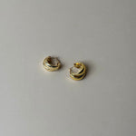 Gold Plated Layered Hoop Earrings jewelry Hunter & Hare (Faire)