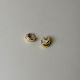 Gold Plated Layered Hoop Earrings jewelry Hunter & Hare (Faire)