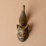 Antique Brass Fox Hook FINNBIRD - wall hook Abbott Collection