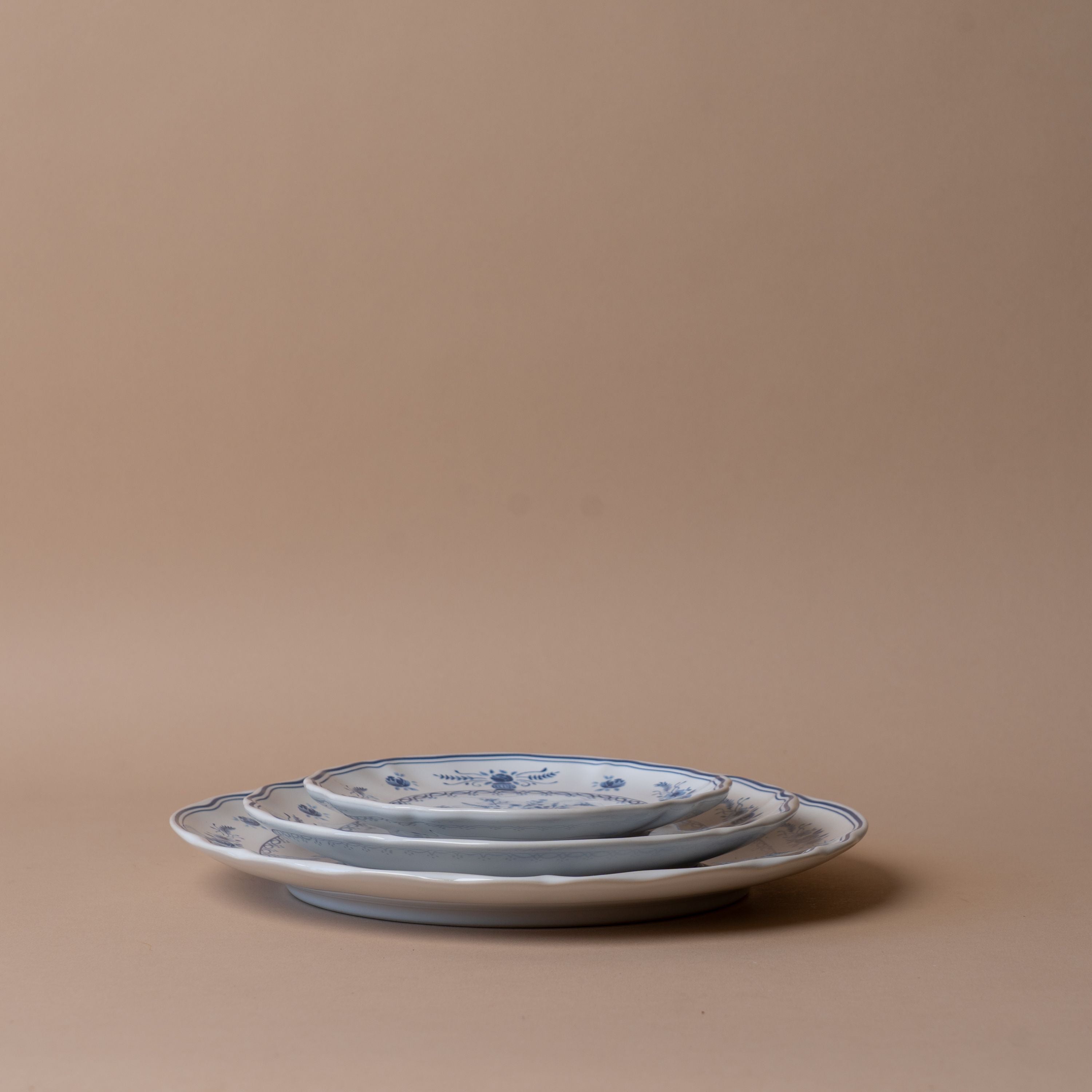 Blue & White Floral Plate Collection dinnerware David Shaw