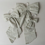 Green Stripe Bow Decorative Objects Luxe B Co (Faire)