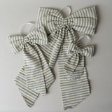Green Stripe Bow Decorative Objects Luxe B Co (Faire)