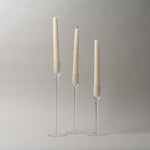 Flute Style Glass Taper Holder CHRISTMAS 2025 Abbott Collection