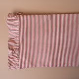 Red Ticking Stripe Tablecloth