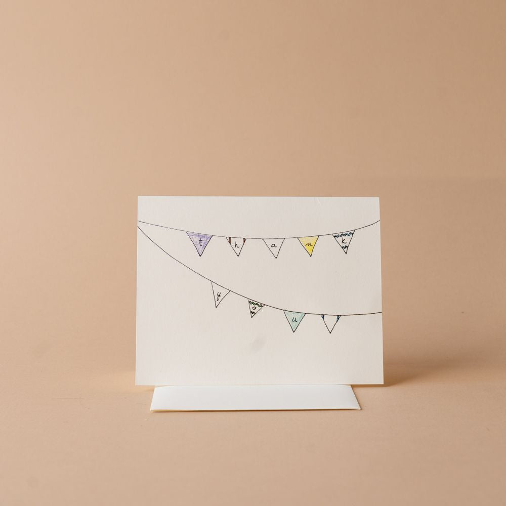 Thank You Bunting Card greeting card Inkwell Cards (Faire)