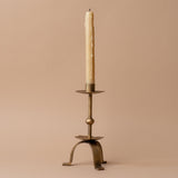 Brushed Gold Finish Tripod Candle Holder