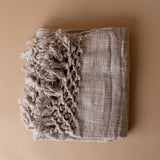 Natural Braided Throw Blanket with Tassel blanket Indaba