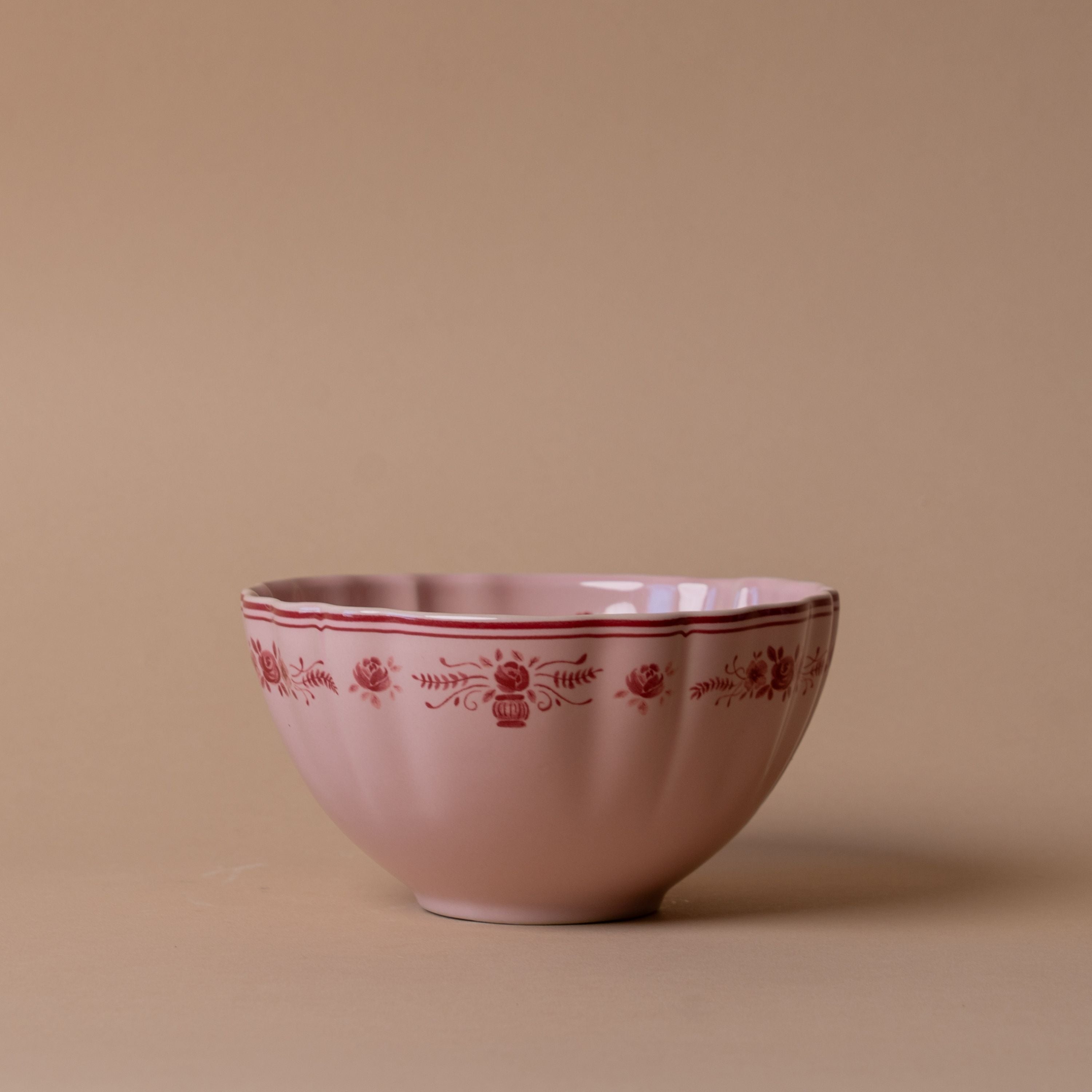 Red & Pink Floral Cereal Bowl dinnerware David Shaw