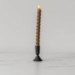 Forged Iron Candlestick Holder - Black