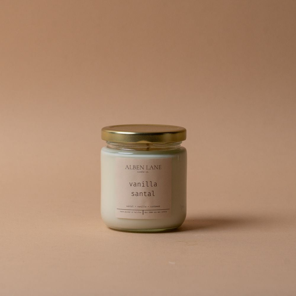Soy Wax Candle by Alben Lane candle Alben Lane Candle Co. (Faire) Vanilla Santal, notes of santal, vanilla, and cardamom