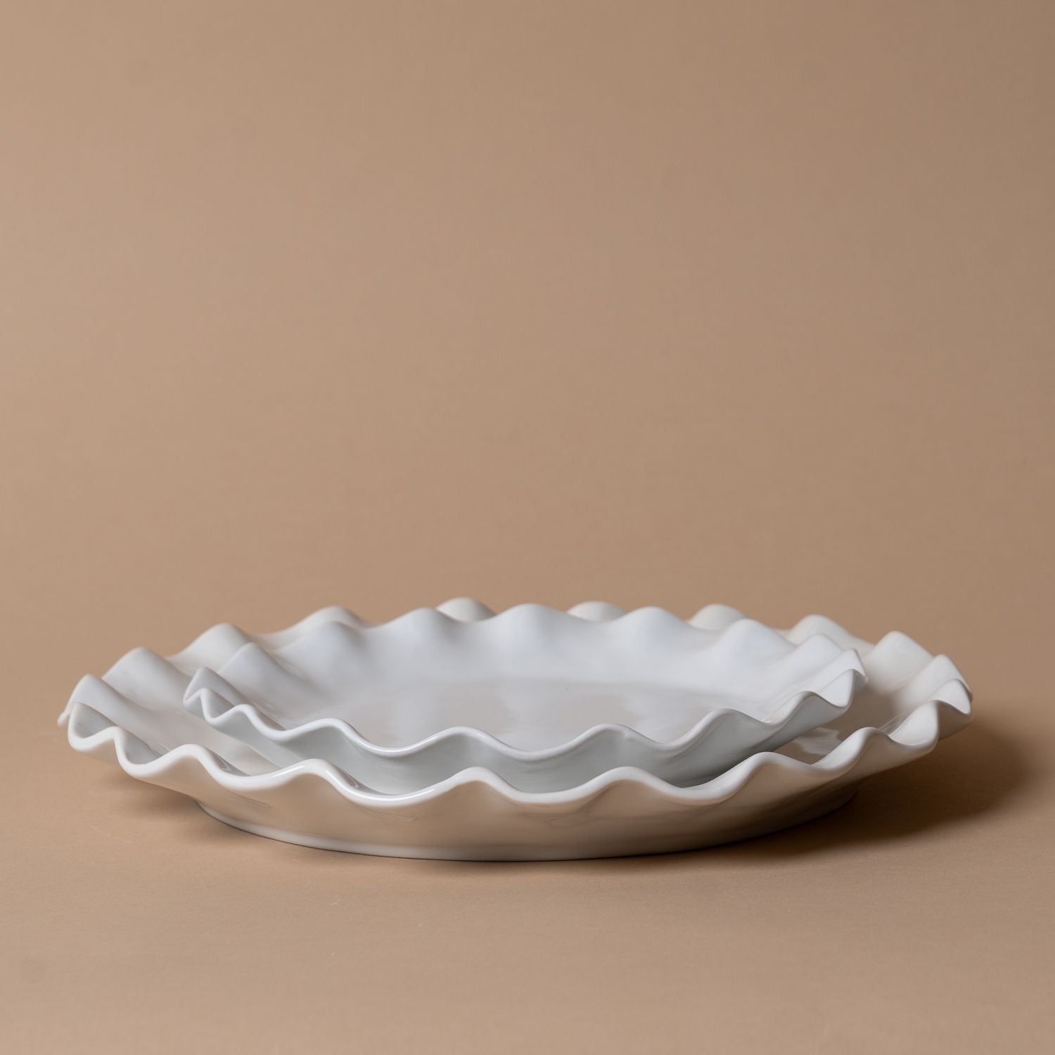Organic Ruffle Edge Stoneware Dining Collection dinnerware Indaba