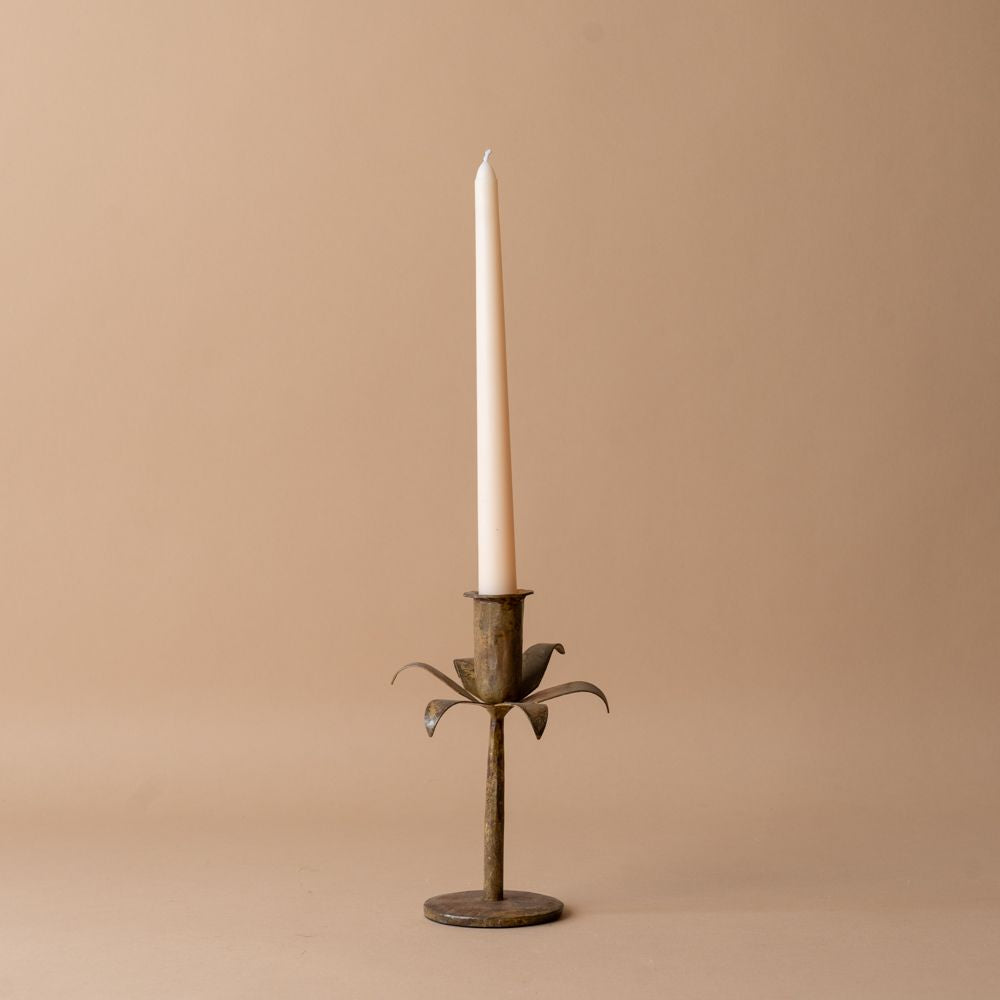 Antiqued Petal Taper Candle Holder candle holder Bohemia Design (Faire)