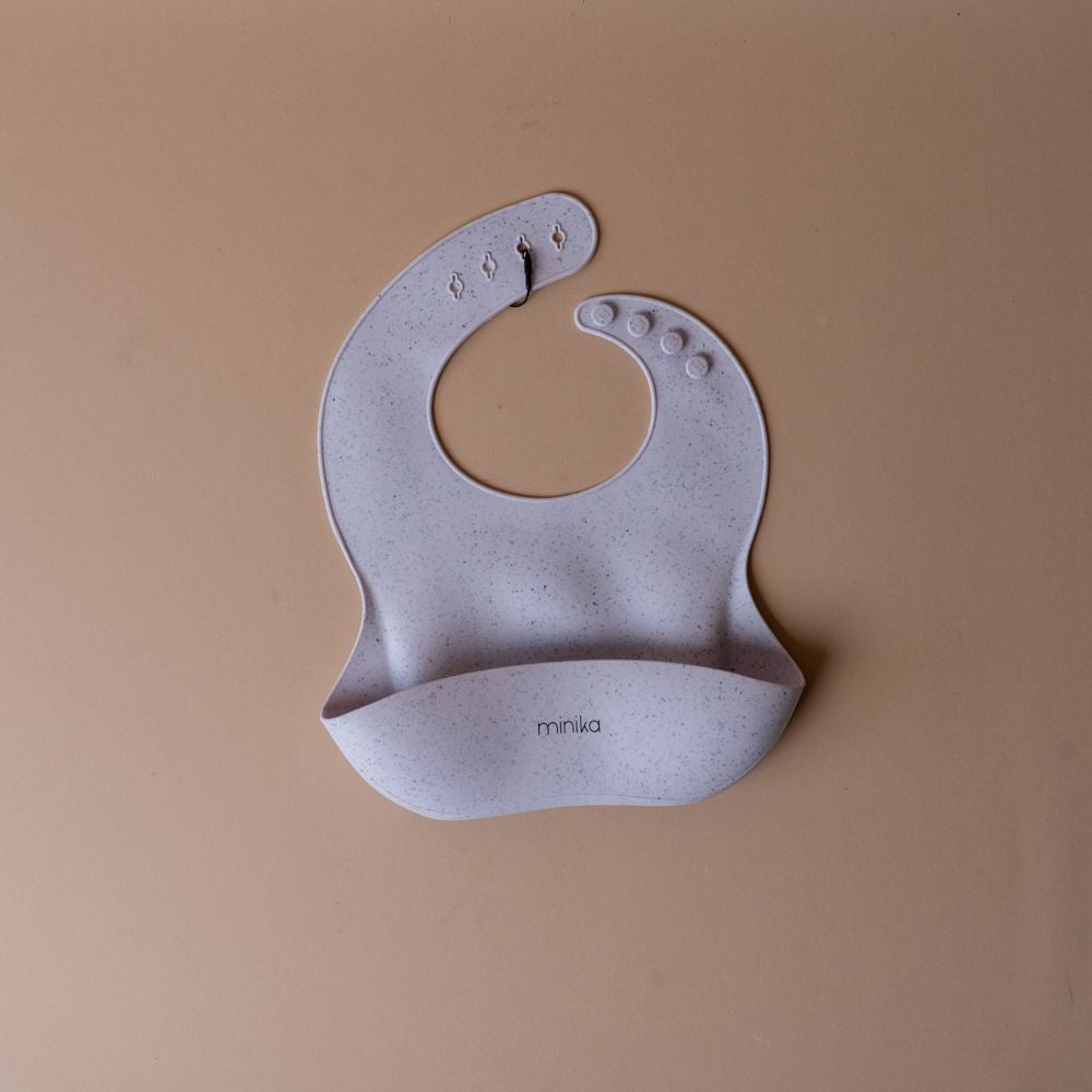 Silicone Bib FINNBIRD - bib Minika (Faire) Lavender Speckle