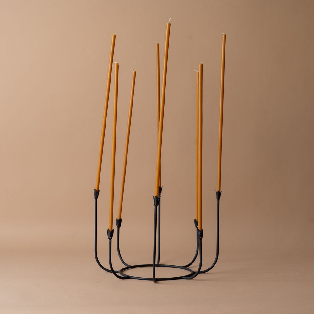Long Stem Iron Candelabra candle holder The Floral Society (Aesthetic Movement)