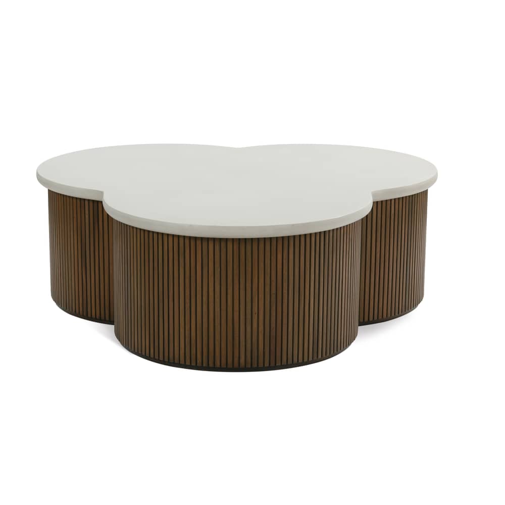Kindred Fossil Coffee Table 4 - a - FURNITURE - Coffee Table - Round Rowe Furniture Seamee Finish