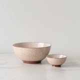 Beige Daisy Patterned Bowl - Rug & Weave