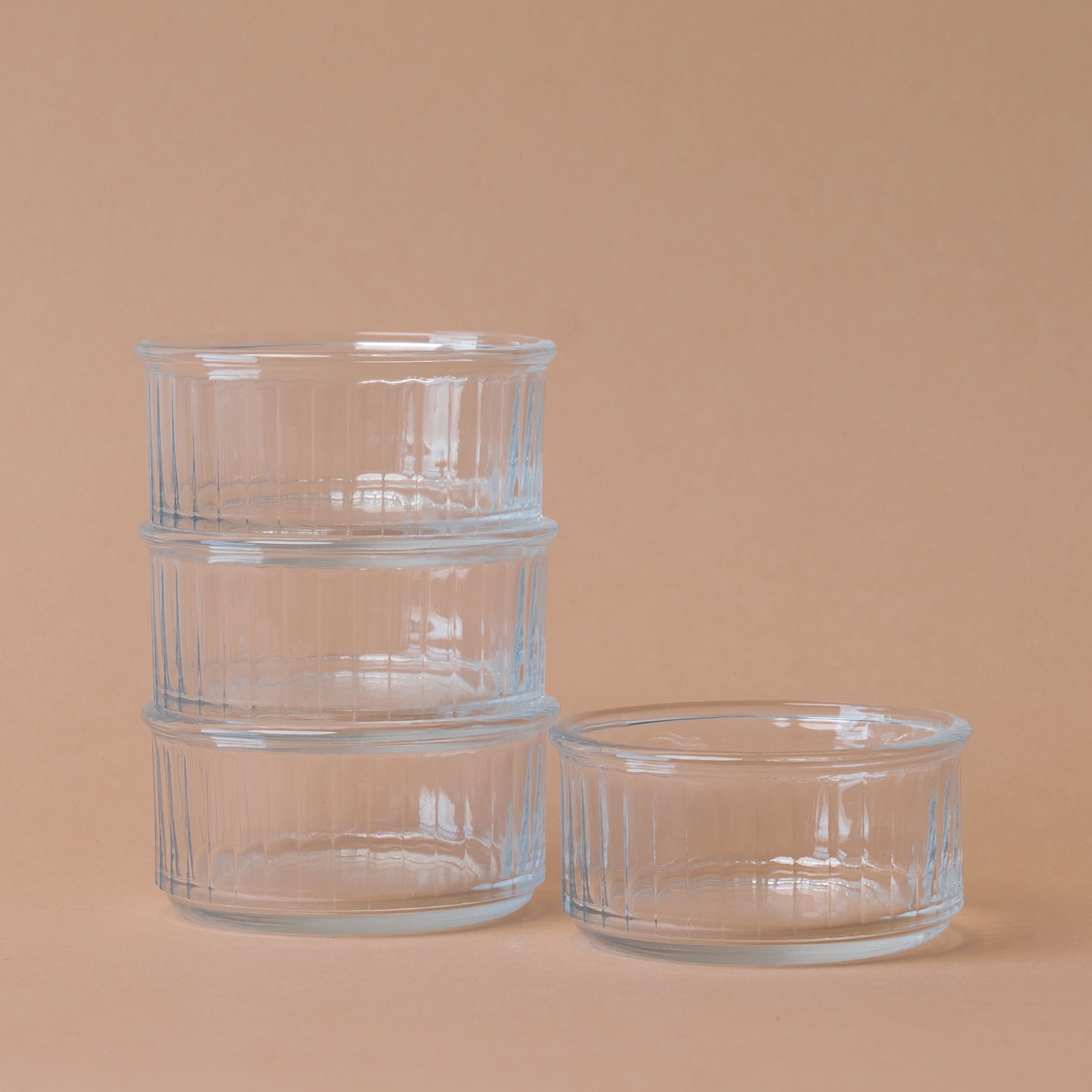 Clear Glass Ramekin Set 0-b-All New Inter Continental Mercantile