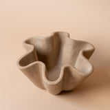 Cement Planter with Ruffle Edge