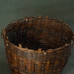 Vintage Dark Rattan Basket - Rug & Weave