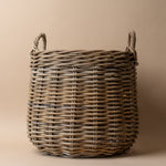 Round Rattan Basket with Handles basket Bacon Basketware (Faire)