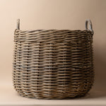 Round Rattan Basket with Handles basket Bacon Basketware (Faire)
