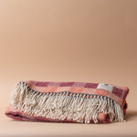 Warm Coral Check Wool Blanket blanket McNutt