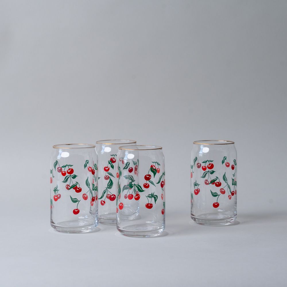 Cherry Drinking Glass glass cup One & Only Paper (Faire)
