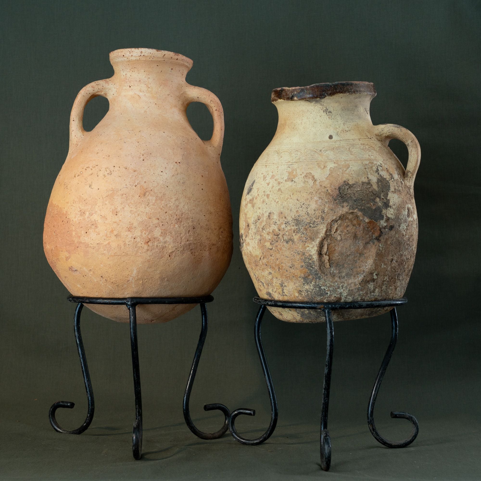 Antique Terracotta Pot with Stand - Rug & Weave