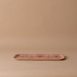Check Pattern Flowers Enamelled Tray tray Roomytown Inc (Faire)
