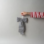 Charcoal Stripe Bow Decorative Objects Luxe B Co (Faire) Medium