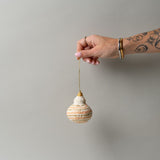 Handmade Paper Mache Ornament  - Curve Shape