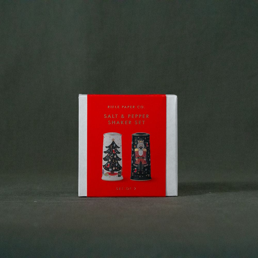 Nutcracker Print Salt & Pepper Shaker Set salt and pepper shakers Rifle Paper Co. (Faire)