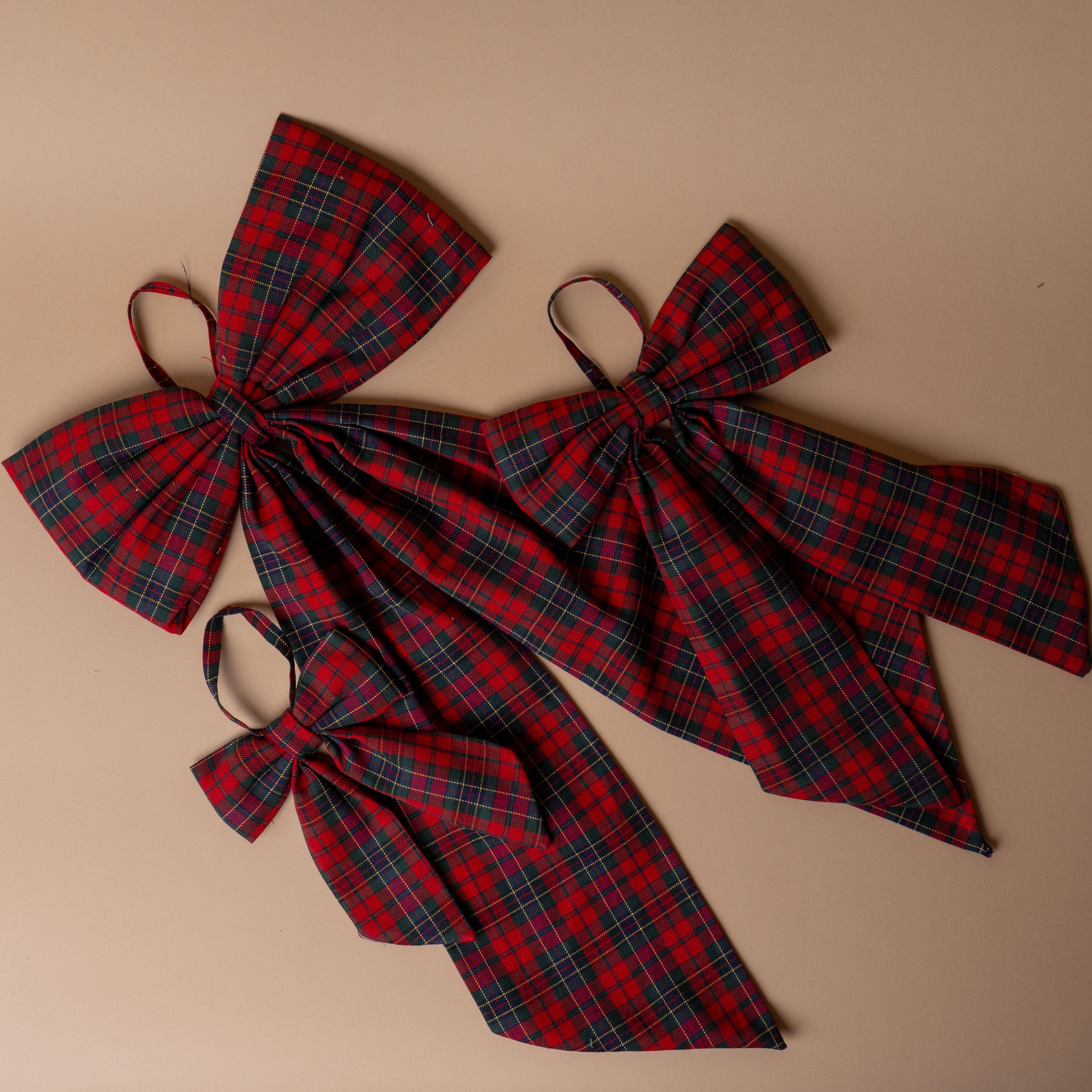 Red Plaid Bow