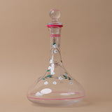 Hand Painted Floral Decanter glass decanter Creative Co-op (DYA)