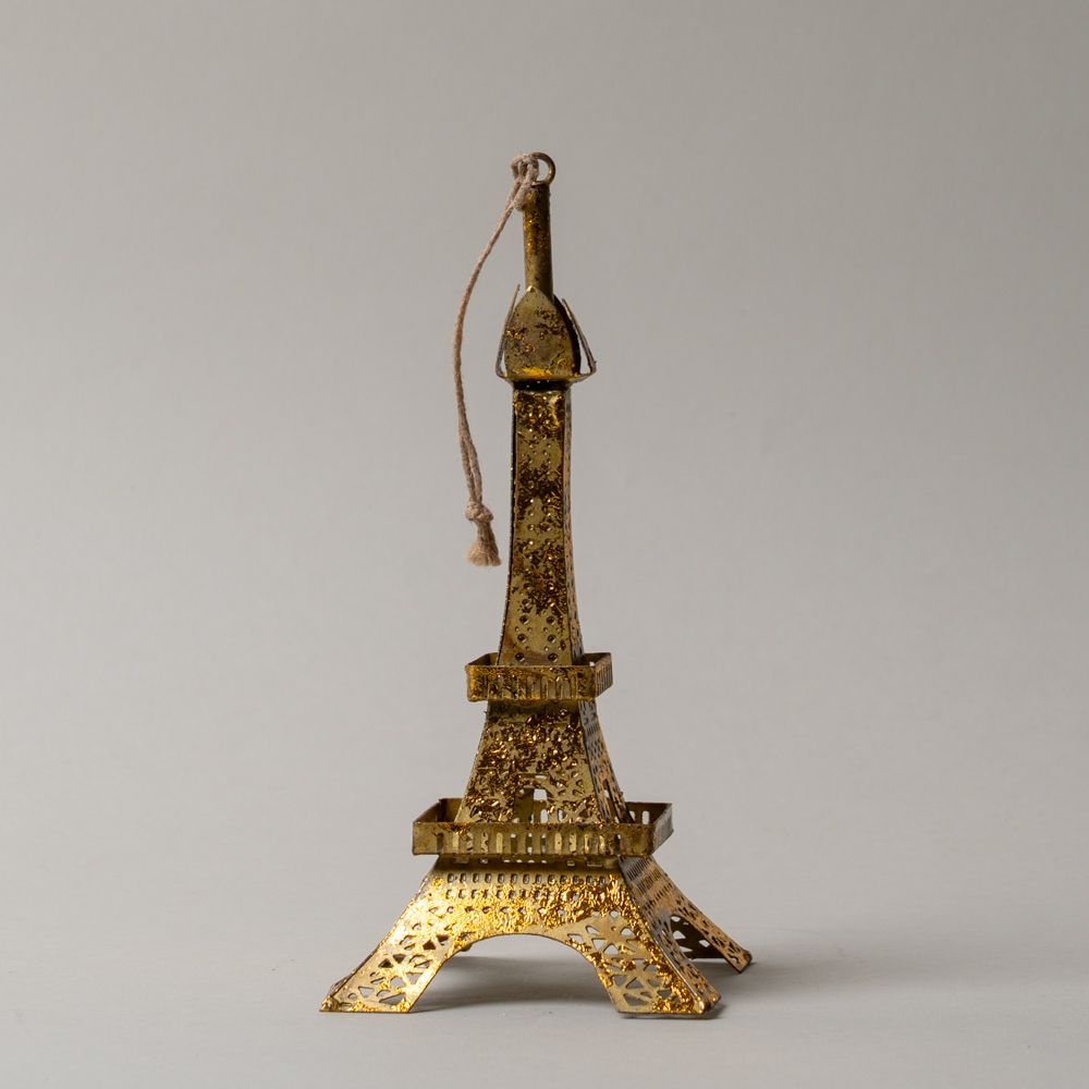 Gold Foil Eiffel Tower Ornament CHRISTMAS 2025 Creative Co-op (DYA)