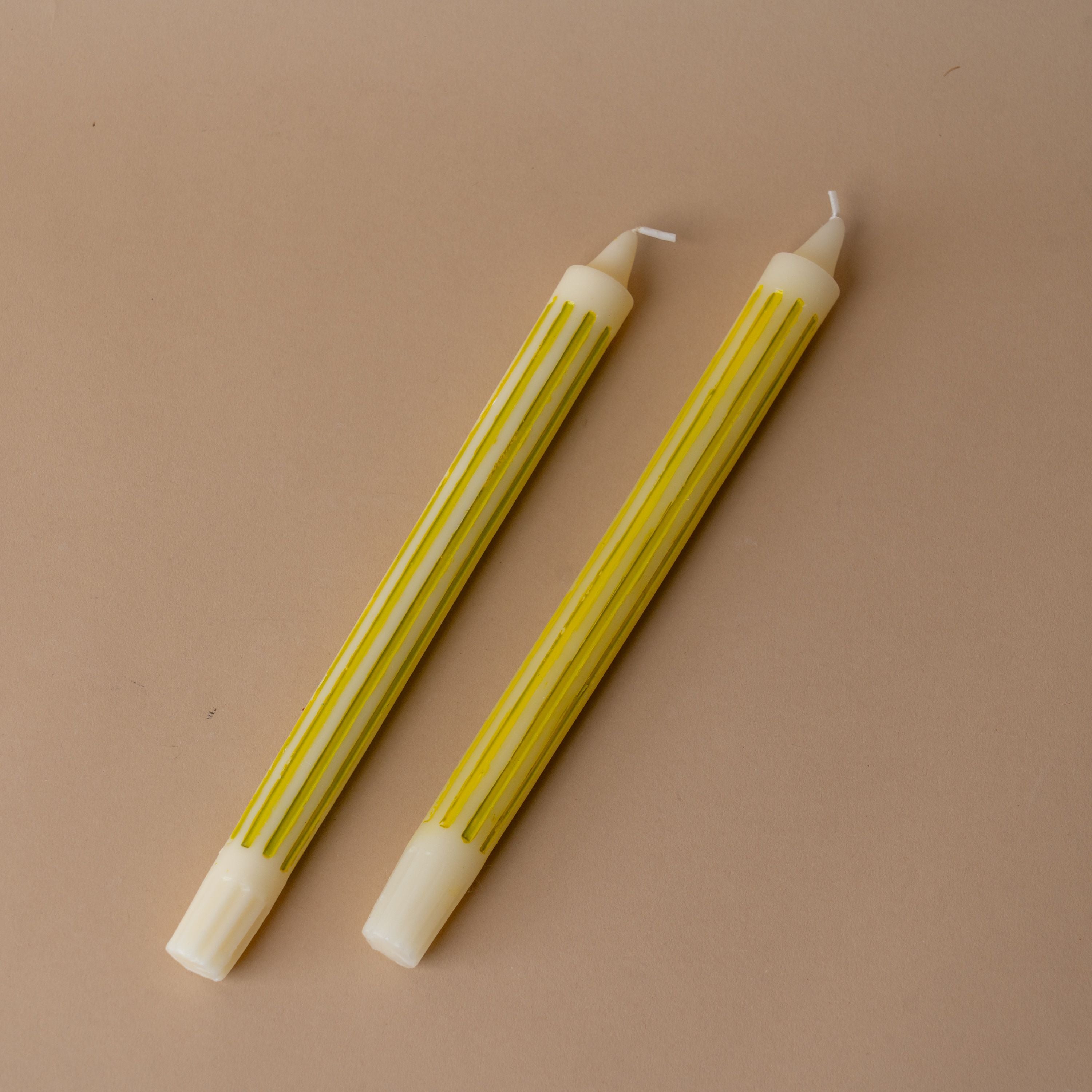 Striped Taper Candle Set candle set Creative Co-op (DYA)