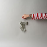 Green Stripe Bow Decorative Objects Luxe B Co (Faire) Small