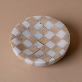 Travertine Check Soap Dish soap dish Luxe B Co (Faire)