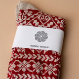 Cozy Nordic Socks socks Nordic Wools (Faire) Crimson - Large