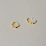 Gold Plated Scallop Hoop Earrings